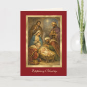 Cartes Pour Fêtes Annuelles Religious Epiphany Three Kings Prayer Jesus (Devant)