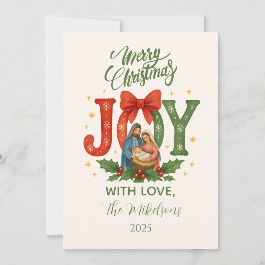 Cartes Pour Fêtes Annuelles Religious Nativity Christmas (Devant)