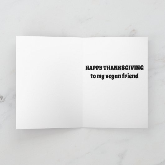 CARTES POUR FÊTES ANNUELLES **REMERCIEMENT DE VEGAN** STYLE CHIEN CHAUD (Intérieur)