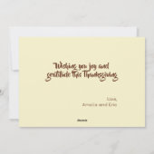 Cartes Pour Fêtes Annuelles Remerciements Gratuit Récolte de pommes de terre b (Dos)