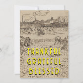 Cartes Pour Fêtes Annuelles Remerciements Heureux Béni La Récolte van Gogh (Devant)