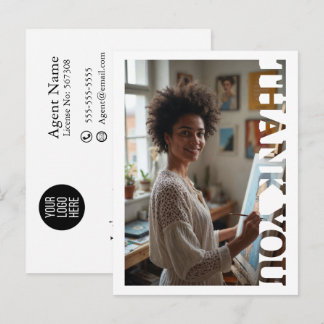 Cartes Pour Fêtes Annuelles Remerciements photo pour la commande d'un artiste