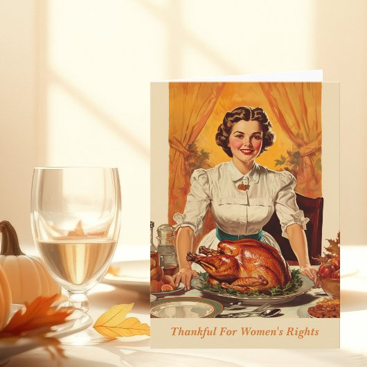 Cartes Pour Fêtes Annuelles Remerciements pour les droits des femmes Thanksgiv