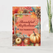 Cartes Pour Fêtes Annuelles Remerciements Réflexions sur ce Thanksigiving (Devant)