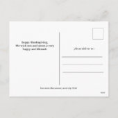 Cartes Pour Fêtes Annuelles Remerciements Rustic Fall remerciement photo de fa (Dos)