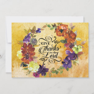 Cartes Pour Fêtes Annuelles Remerciez le Lord Thanksgiving Flat Card