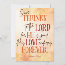 Remerciez le Lord Thanksgiving Greeting Card