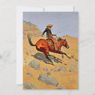 Cartes Pour Fêtes Annuelles Remington - Le Cowboy, célèbre peinture