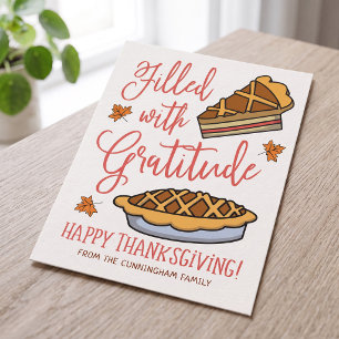 Cartes Pour Fêtes Annuelles Rempli de gratitude Joyeux Thanksgiving