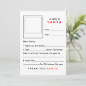 Cartes Pour Fêtes Annuelles Remplissez en blanc une lettre à Père Noël (Debout devant)