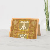 Cartes Pour Fêtes Annuelles Renaissance dorée (Dos)