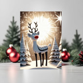 Cartes Pour Fêtes Annuelles Renard à nez rouge