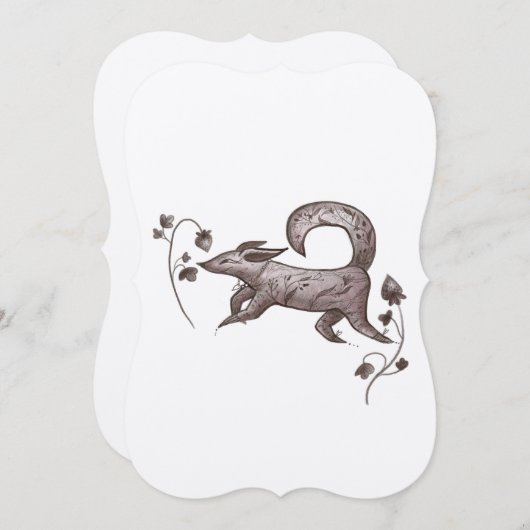 Cartes Pour Fêtes Annuelles renard d'automne élégant (Devant / Derrière)