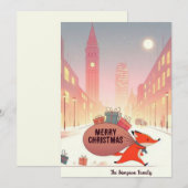 Cartes Pour Fêtes Annuelles Renard de Londres (Devant / Derrière)