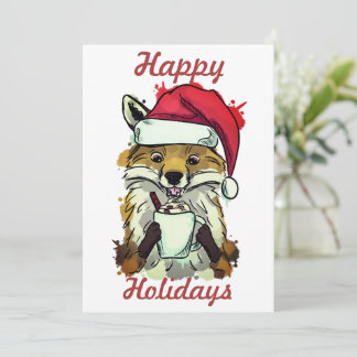 Cartes Pour Fêtes Annuelles Renard de Noël