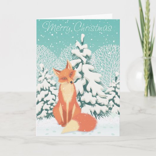 Cartes Pour Fêtes Annuelles Renard de Noël (Devant)