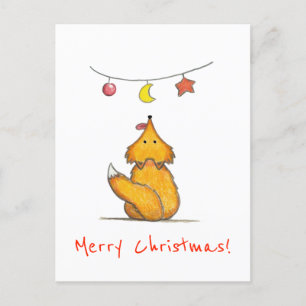 Cartes Pour Fêtes Annuelles Renard drôle / Joyeux Noël