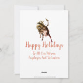 Cartes Pour Fêtes Annuelles Renard en hiver Neige Affaires Noël (Dos)