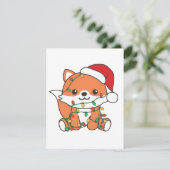 Cartes Pour Fêtes Annuelles Renard Noël Hiver Animaux Fêtes Renards (Debout devant)