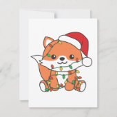 Cartes Pour Fêtes Annuelles Renard Noël Hiver Animaux Fêtes Renards (Devant)