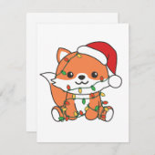 Cartes Pour Fêtes Annuelles Renard Noël Hiver Animaux Fêtes Renards (Devant / Derrière)