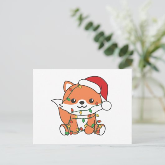 Cartes Pour Fêtes Annuelles Renard Noël Hiver Animaux Fêtes Renards (Debout devant)