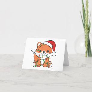 Cartes Pour Fêtes Annuelles Renard Noël Hiver Animaux Fêtes Renards