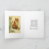 Cartes Pour Fêtes Annuelles Renard Rouge de Noël Faune Fêtes (Intérieur)