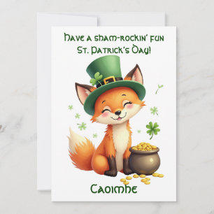 Cartes Pour Fêtes Annuelles Renard Sham-Rockin’