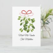 Cartes Pour Fêtes Annuelles Rencontre-moi sous le gui (Debout devant)