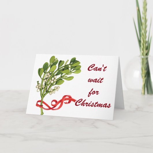 CARTES POUR FÊTES ANNUELLES RENCONTREZ-MOI SOUS LA MISTLETOE NOËL (Devant)