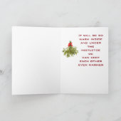 CARTES POUR FÊTES ANNUELLES **RENCONTREZ-MOI SOUS MISTLETOE VOYEZ COMBIEN "BEA (Intérieur)