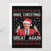Cartes Pour Fêtes Annuelles Rendez à Noël sa grandeur à nouveau Noël Trump Pyj (Devant / Derrière)