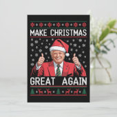 Cartes Pour Fêtes Annuelles Rendez à Noël sa grandeur à nouveau Noël Trump Pyj (Debout devant)