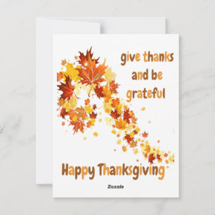 Cartes Pour Fêtes Annuelles Rendez Grâce Et Soyez Grateful