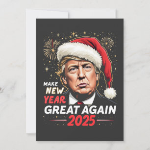 Cartes Pour Fêtes Annuelles Rendez la nouvelle année géniale encore 2025 Trump