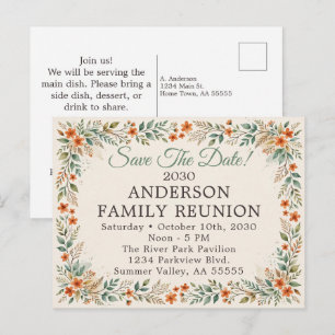 Cartes Pour Fêtes Annuelles Rendez-vous de la famille des fleurs sauvages d'au