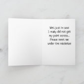 CARTES POUR FÊTES ANNUELLES RENDEZ-VOUS SOUS LE GUI POUR UN JOYEUX NOËL (Intérieur)