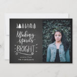 Cartes Pour Fêtes Annuelles Rendre les esprits lumineux | Chalkboard Christmas<br><div class="desc">Rendre les esprits lumineux | Chalkboard Christmas Photo</div>