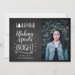 Cartes Pour Fêtes Annuelles Rendre les esprits lumineux   Chalkboard Christmas