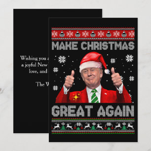 Cartes Pour Fêtes Annuelles Rendre Noël super à nouveau drôle Noël Trump
