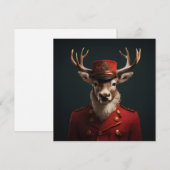 Cartes Pour Fêtes Annuelles Renne de Noël (Devant / Derrière)