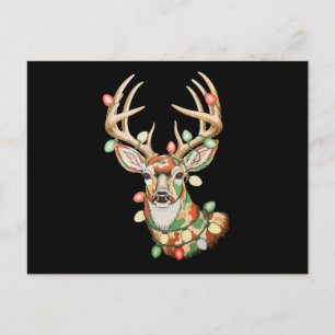 Cartes Pour Fêtes Annuelles Renne de Noël Camo Cerf Vacances Chasse Noël