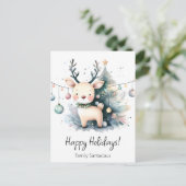 Cartes Pour Fêtes Annuelles Renne de vacances (Debout devant)