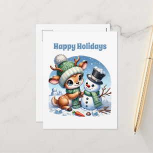 Cartes Pour Fêtes Annuelles Renne festif Noël Joyeux