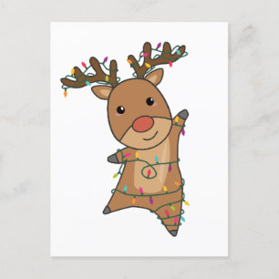 Cartes Pour Fêtes Annuelles Renne Joyeux Noël Animaux d'hiver Cerf