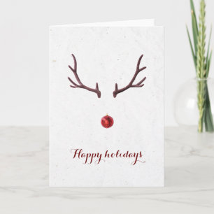 Cartes Pour Fêtes Annuelles Renne minimaliste drôle