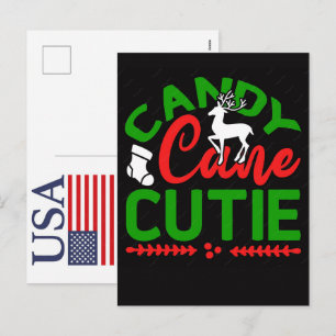 Cartes Pour Fêtes Annuelles Renne Noël drôle USA 250 Ans Patriotique