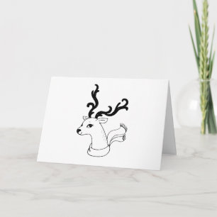 Cartes Pour Fêtes Annuelles Renne rétro joyeux tout heureux toujours