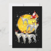 Cartes Pour Fêtes Annuelles Renne Whippet Noël Drôle Santa Whippet (Devant)